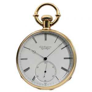 Danish gold watch with patented Jürgensen bow setting circa 1869