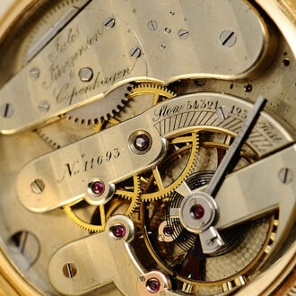 Danish gold watch with patented Jürgensen bow setting circa 1869
