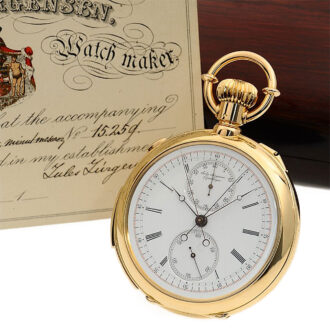 Danish gold repeater with split-seconds chronograph Circa 1900