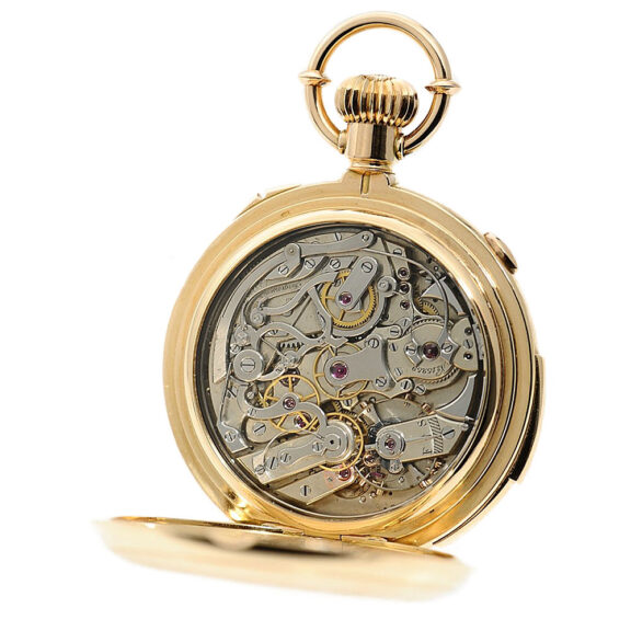 Danish gold repeater with split-seconds chronograph Circa 1900 Danish gold repeater with split-seconds chronograph Circa 1900