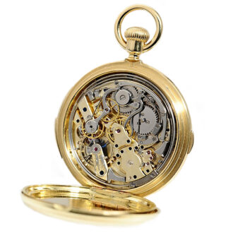 Swiss gold hunting cased repeating lever chronograph Circa 1895