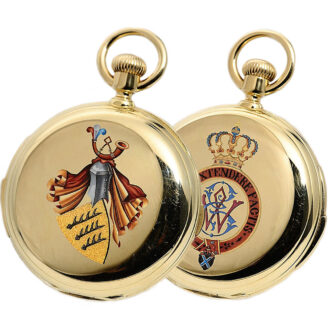 Swiss gold hunting cased repeating lever chronograph Circa 1895