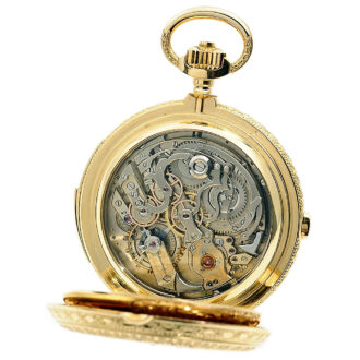 Swiss gold repeating chronograph with Jaquemarts Circa 1900
