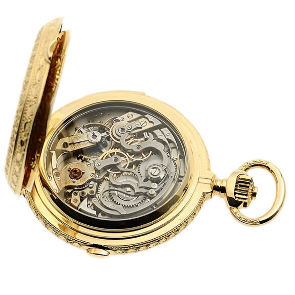 Swiss gold repeating chronograph with Jaquemarts Circa 1900 Swiss gold repeating chronograph with Jaquemarts Circa 1900