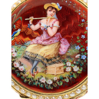 Swiss enamel minute repeater for Chinese market Circa 1895