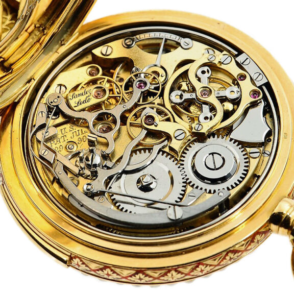 Swiss enamel minute repeater for Chinese market Circa 1895 Swiss enamel minute repeater for Chinese market Circa 1895