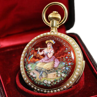 Swiss enamel minute repeater for Chinese market Circa 1895