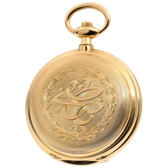 Swiss gold watch with cover winding mechanism Circa 1885