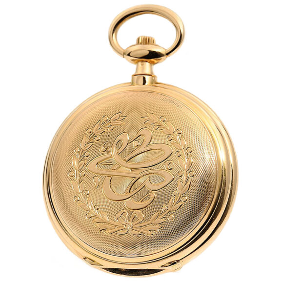 Swiss gold watch with cover winding mechanism Circa 1885 Swiss gold watch with cover winding mechanism Circa 1885