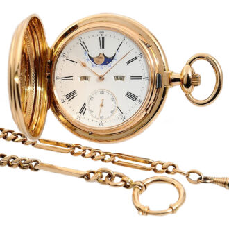 Swiss gold watch with cover winding mechanism Circa 1885