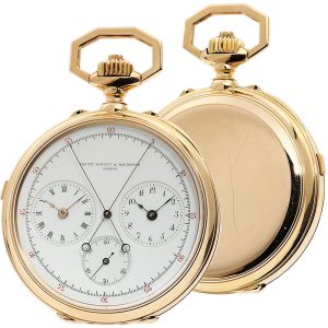 Swiss split-seconds chronograph with two time zones Circa 1881