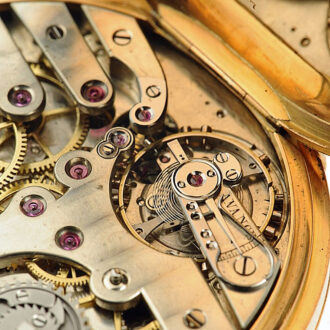 Swiss split-seconds chronograph with two time zones Circa 1881