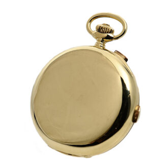 Swiss gold watch with split-seconds chronograph Circa 1900