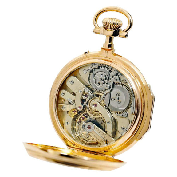 Swiss rose gold watch with jumping centre seconds Circa 1878 Swiss rose gold watch with jumping centre seconds Circa 1878