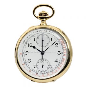 Swiss 18K gold chronograph open faced watch Circa 1925