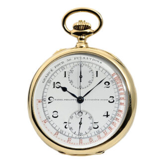 Swiss 18K gold chronograph open faced watch Circa 1925