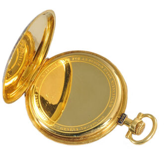 Rare Swiss gold and enamel open faced watch Circa 1908