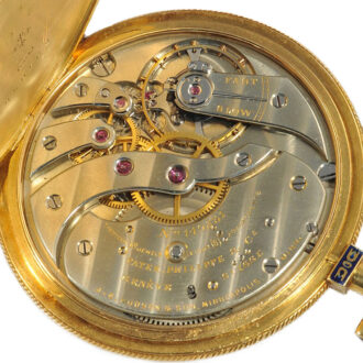 Rare Swiss gold and enamel open faced watch Circa 1908