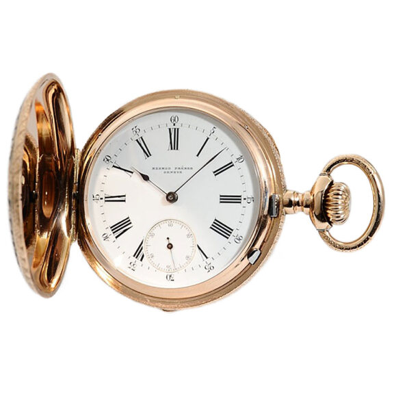 Swiss hunting cased pocket watch in a Niello-gold case Circa 1900 Swiss hunting cased pocket watch in a Niello-gold case Circa 1900