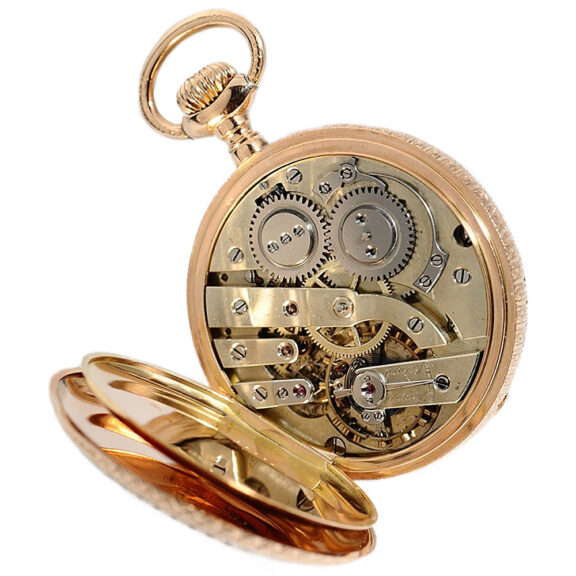 Swiss hunting cased pocket watch in a Niello-gold case Circa 1900 Swiss hunting cased pocket watch in a Niello-gold case Circa 1900