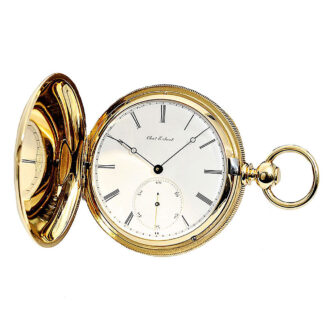 Swiss gold watch with box for the American market Circa 1875