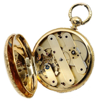 Swiss chronometer with spherical balance spring Circa 1870