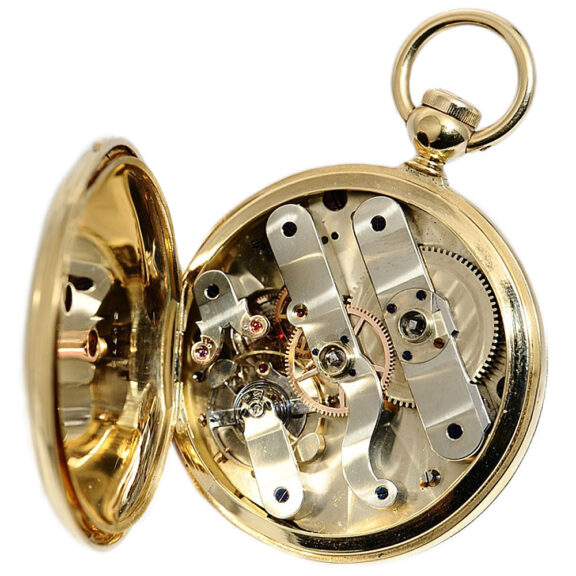 Swiss gold chronometer with spherical balance spring Circa 1865 Swiss gold chronometer with spherical balance spring Circa 1865