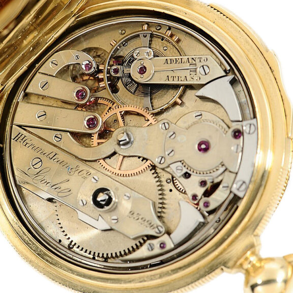 Swiss gold repeater for the South American market Circa 1878 Swiss gold repeater for the South American market Circa 1878