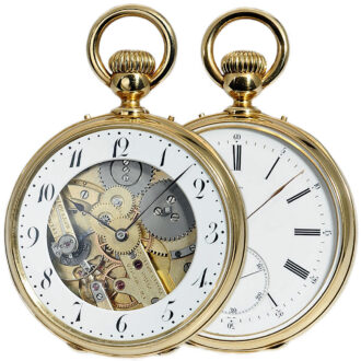 French double-dialled watch with time zone indication Circa 1880