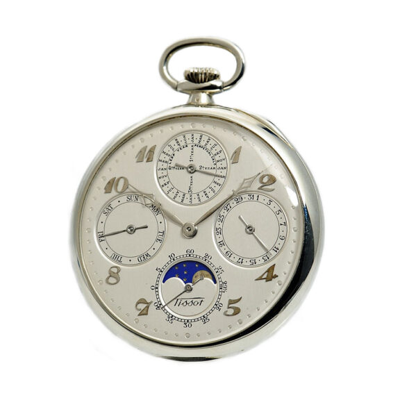 Swiss perpetual calendar watch with moon phase Circa 1925 Swiss perpetual calendar watch with moon phase Circa 1925