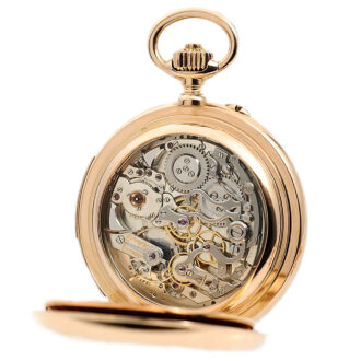 Swiss skeletonized minute repeater with chronograph Circa 1898