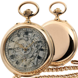 Swiss skeletonized minute repeater with chronograph Circa 1898