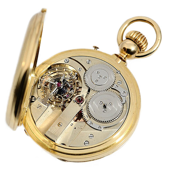 Swiss gold chronometer with one minute Tourbillon Circa 1870 Swiss gold chronometer with one minute Tourbillon Circa 1870
