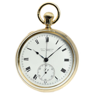 English gold classy pocket watch with chronograph Circa 1885