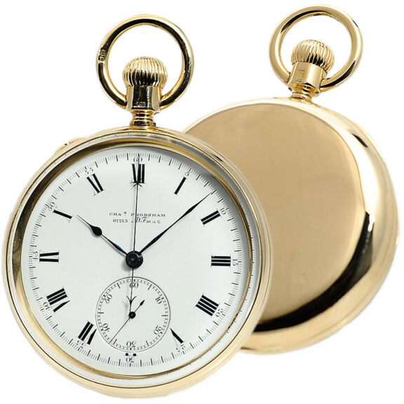 English gold classy pocket watch with chronograph Circa 1885