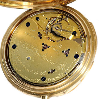 English gold minute repeating pocket watch Circa 1908