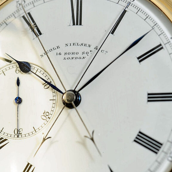 English pocket watch with split-seconds chronograph Circa 1888 English pocket watch with split-seconds chronograph Circa 1888