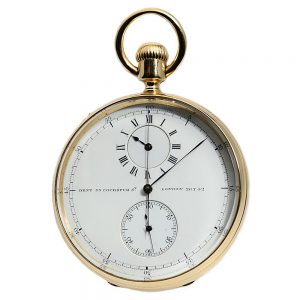 English watch with regulator dial and chronoscope Circa 1871