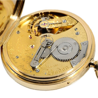 English watch with regulator dial and chronoscope Circa 1871