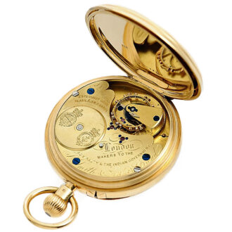 English pocket watch with 34-minute carousel Circa 1900