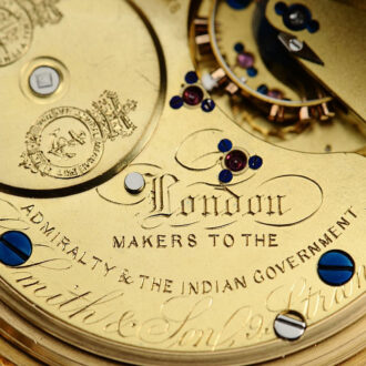 English pocket watch with 34-minute carousel Circa 1900