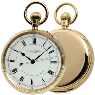 English pocket watch with 34-minute carousel Circa 1900