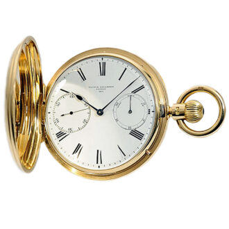 English gold lever with power reserve indicator Circa 1884