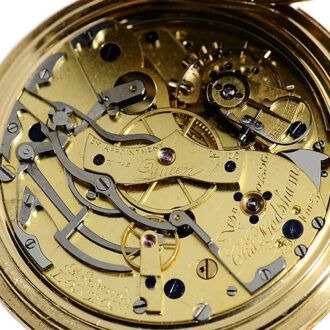 English minute repeating watch with chronograph Circa 1888