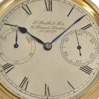 English gold precision minute tourbillon watch Circa 1910