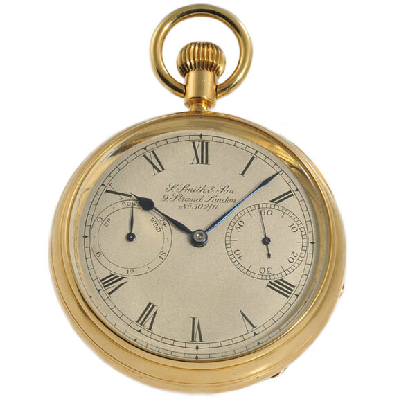 English gold precision minute tourbillon watch Circa 1910