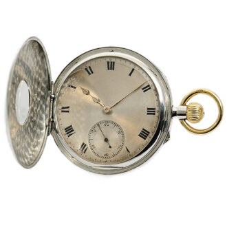 Rare English platinum gold half hunting cased lever Circa 1912