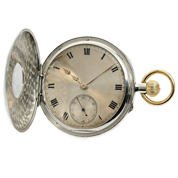 Rare English platinum gold half hunting cased lever Circa 1912 Rare English platinum gold half hunting cased lever Circa 1912