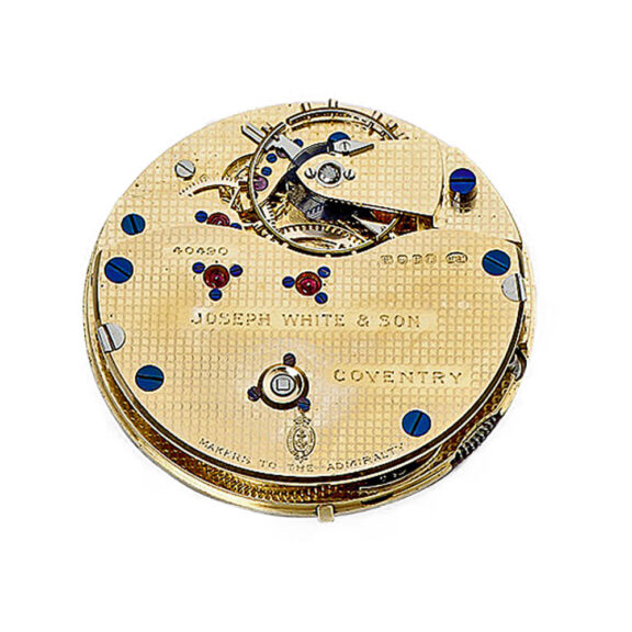 English watch bearing a solid 18-carat gold movement Circa 1921 English watch bearing a solid 18-carat gold movement Circa 1921