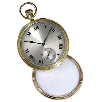 English watch bearing a solid 18-carat gold movement Circa 1921